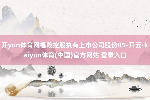 开yun体育网福鞍控股执有上市公司股份85-开云·kaiyun体育(中国)官方网站 登录入口